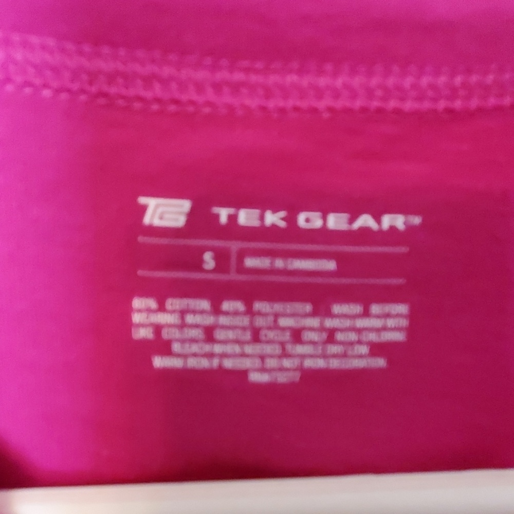 Tek Gear hot pink graphic workout tee size Small - Picture 5 of 8